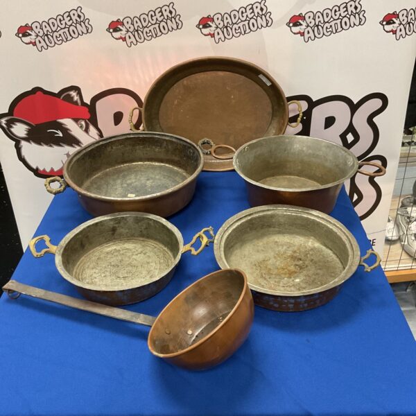 Vintage copper pan with a lovely patina.