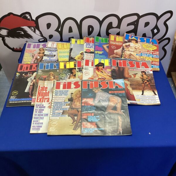 Lot of vintage Fiesta adult magazines from the 1970s.