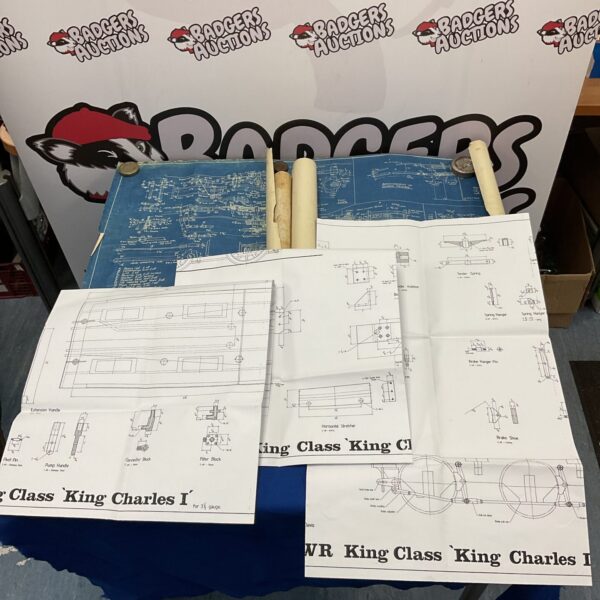 Detailed vintage locomotive schematics and railway engineering drawing.