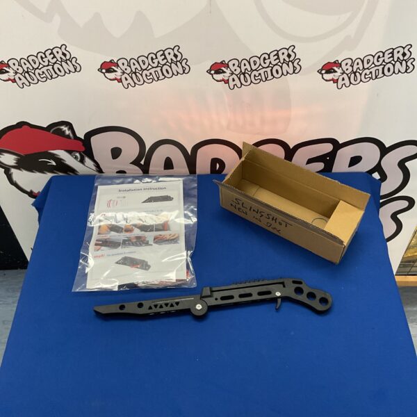 Vintage slingshot in original box with instructions for collectors.