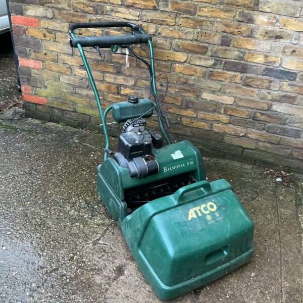 Vintage Taco Barmoral petrol lawnmower in used condition.