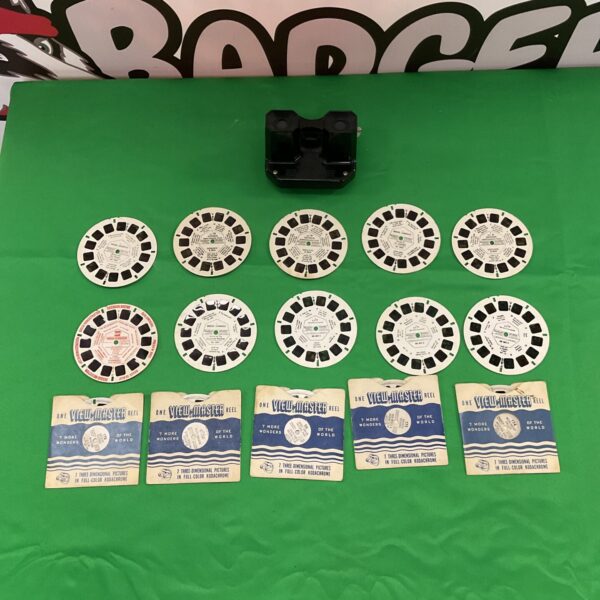 Vintage ViewMaster film reels in various colours