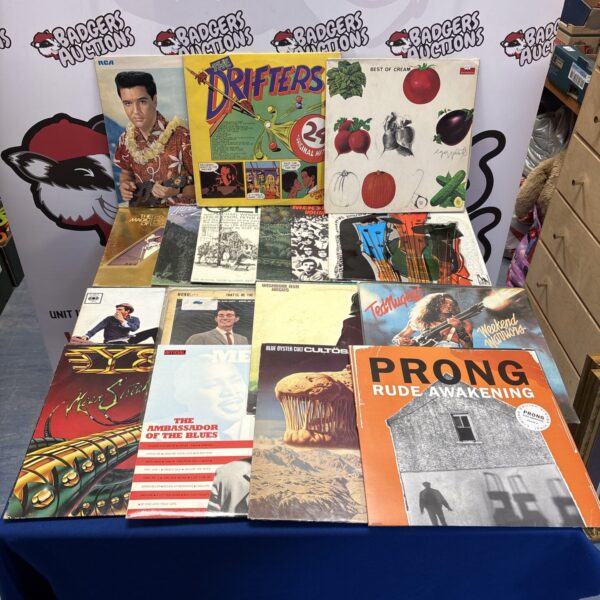 Vintage vinyl record bundle featuring Elvis Presley and other artists.