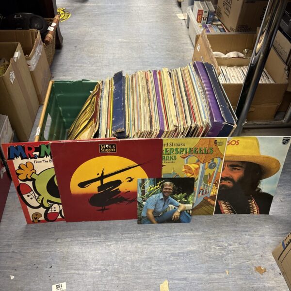 Mixed lot of 12 inch vinyl records with a Stuart 7 inch record.