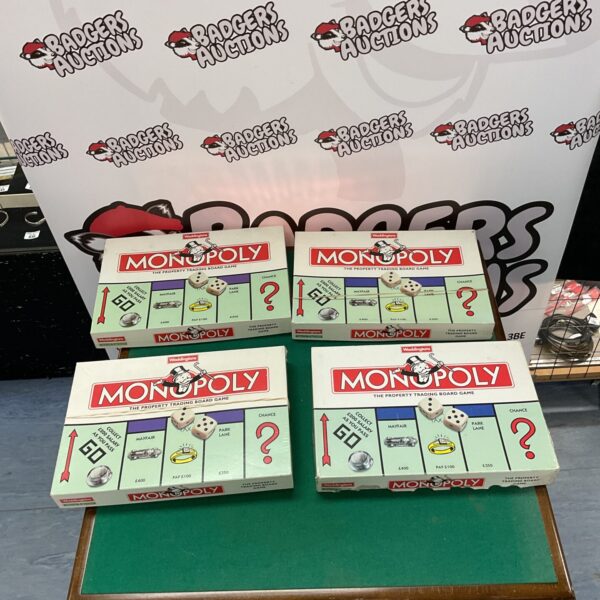 Vintage Waddingtons Monopoly board games in a lot of four.