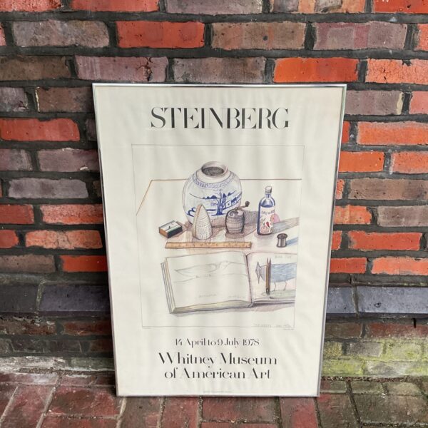 Vintage 1978 Whitney Museum poster by Saul Steinberg.