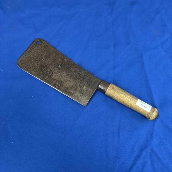 Vintage 1942 WW2 Staniforth cleaver with crows foot mark.