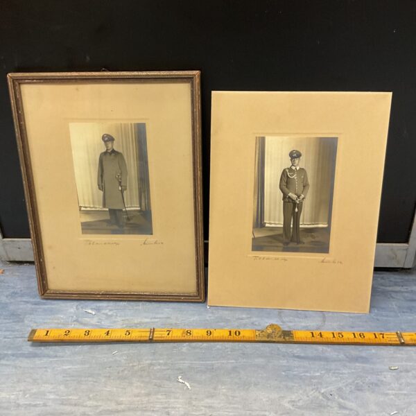 WWII German officer photograph with dress dagger in formal portrait.