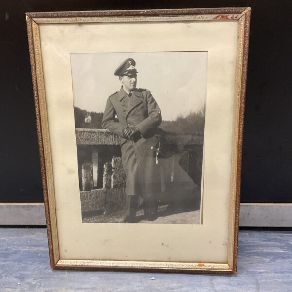 Vintage photograph of a WWII German officer in uniform.