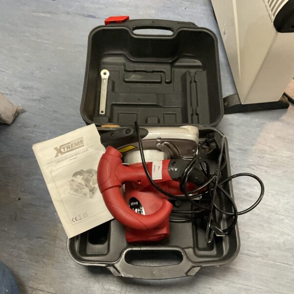 Xtreme circular saw in its original carry case, a handheld power tool.