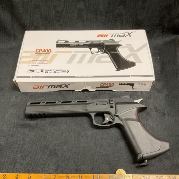 Airmax CP400 CO2 air pistol in original box.