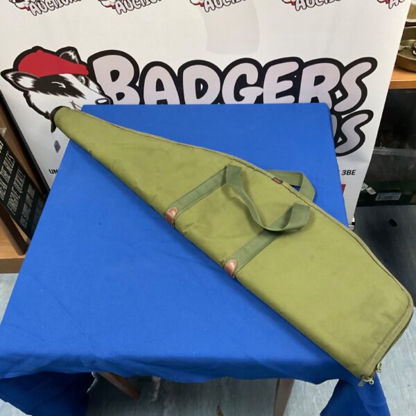 Olive green Akah rifle slip case with carry handle.