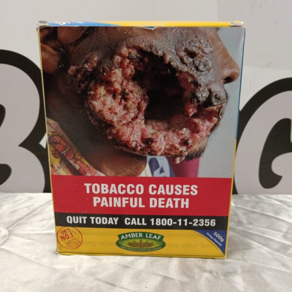 Sealed box of Amber Leaf 500g hand rolling tobacco.