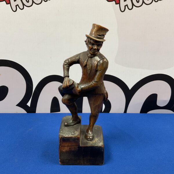 Antique 9 inch hand carved wooden John Bull figure.
