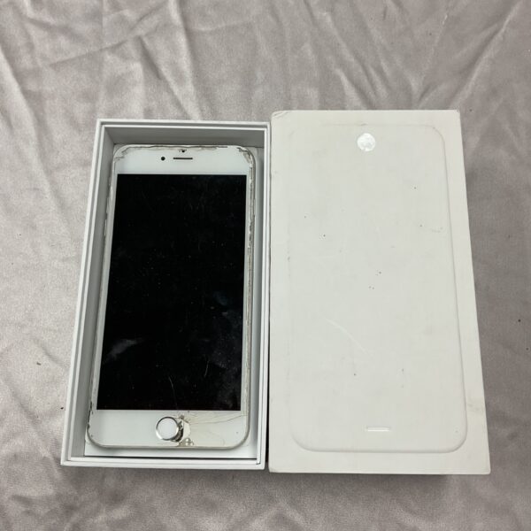Cracked screen Apple iPhone 6 Plus smartphone for sale.