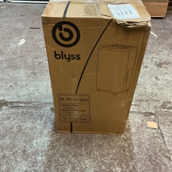 Bless portable dehumidifier in original packaging, model BL-DH12-06.
