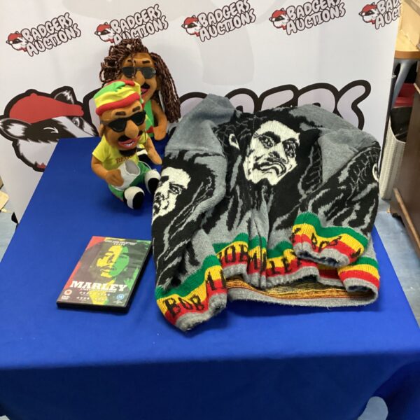 Colourful Bob Marley hoody with Jamaican Rastaman design.