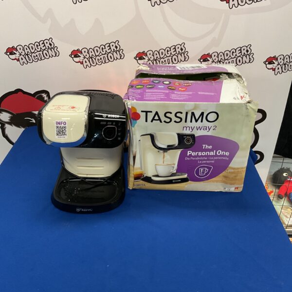 Bosch Tassimo MyWay 2 coffee machine in a kitchen setting.