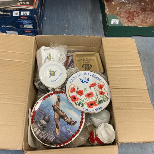Vintage British Legion plates and memorabilia for collectors.