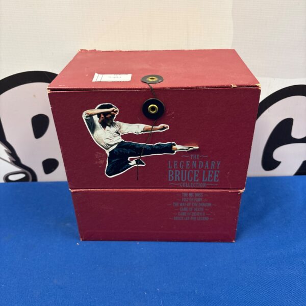 Front view of the vintage Bruce Lee VHS collection box.
