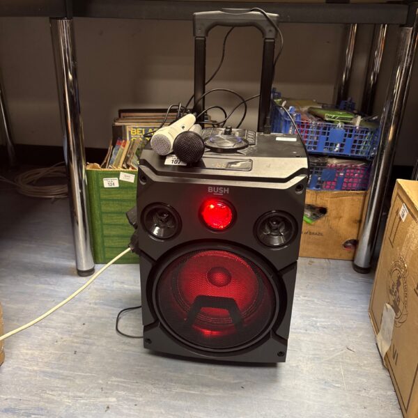 Black Bush portable Bluetooth speaker with microphone, model PT-941.