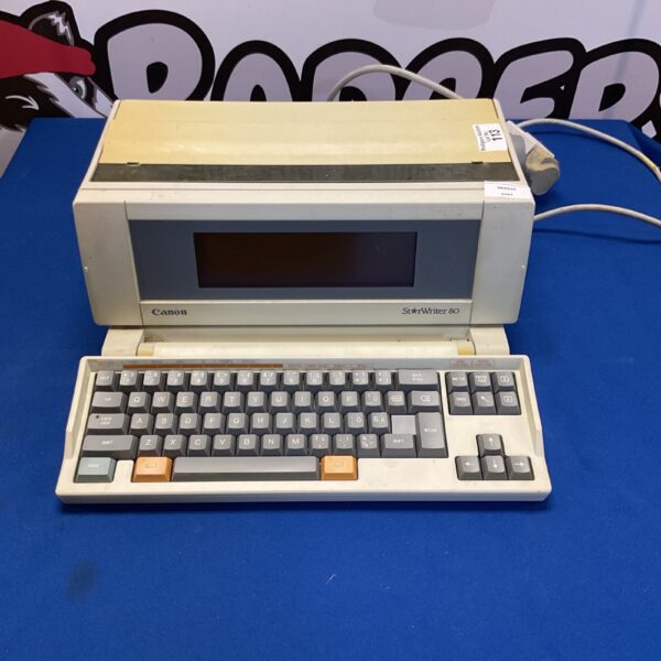 Vintage Canon Starwriter 80 personal word processor, 1980s technology.