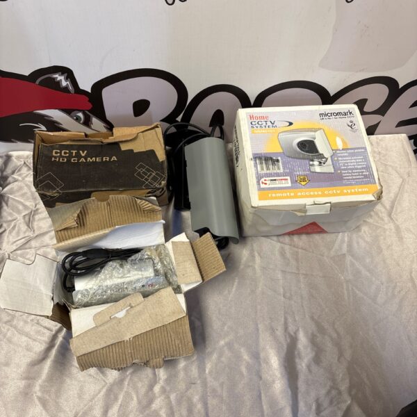 CCTV camera in original Micro Mark packaging for home security.