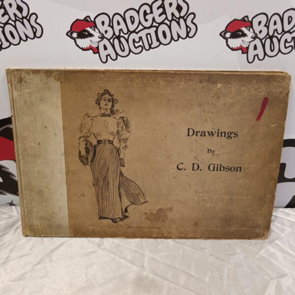 Antique Charles Dana Gibson book cover with illustration.
