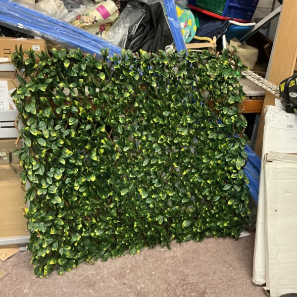 Realistic Christie artificial hedge panel for garden privacy.