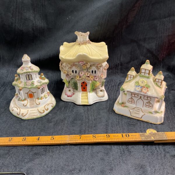 Detailed Coalport Dower House pastille burner, Victorian china collectible.