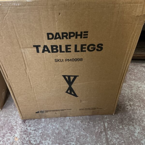 Darphe table legs in original packaging, model PM98.