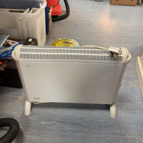 Vintage Dimplex convector heater for supplemental room warmth.