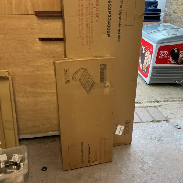 Double bed kit in original packaging, ready for assembly.