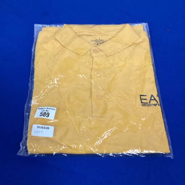 Emporio Armani polo shirt size L, designer men's fashion.