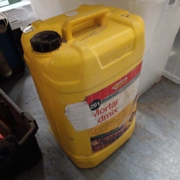 Yellow 25L Ever Build mortar mix container for DIY projects.