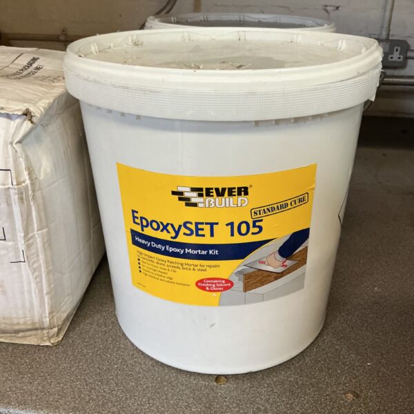Ever Build Epoxy Set 105 heavy duty mortar kit for concrete repair.