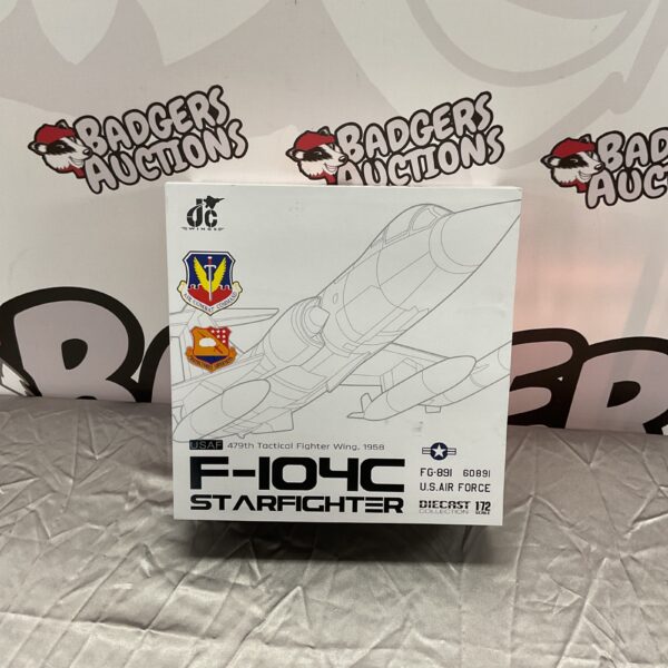 Detailed diecast model of a USAF F-104C Starfighter aircraft.