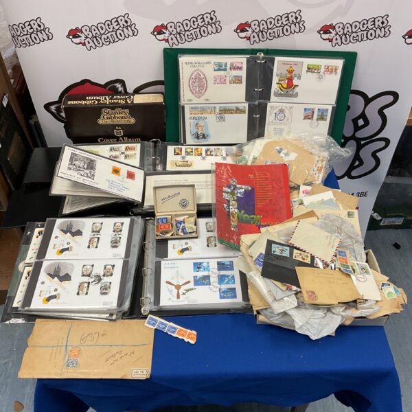 Vintage first day covers and stamp collection lot for philately enthusiasts.