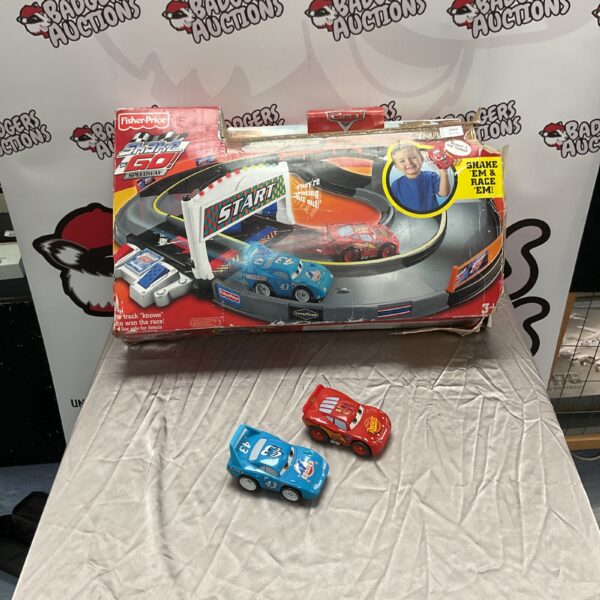 Fisher-Price Shake n Go track set with Disney Pixar Cars characters.