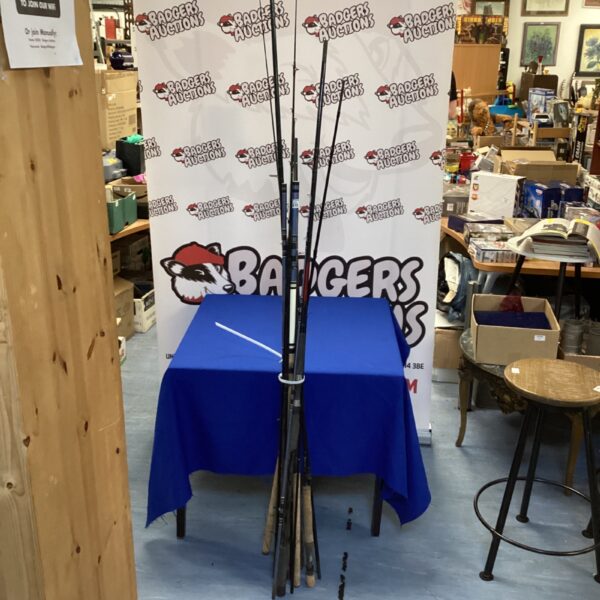 Mixed fishing rod bundle for angling and outdoor activities.