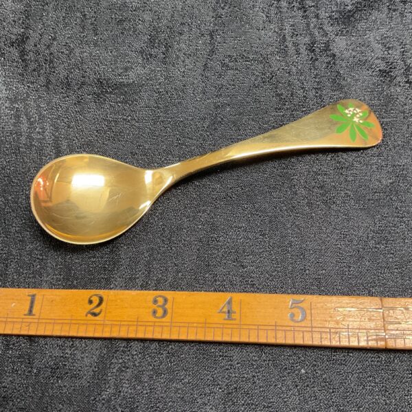 George Jensen 1975 spoon, gold plated sterling silver, Danish design