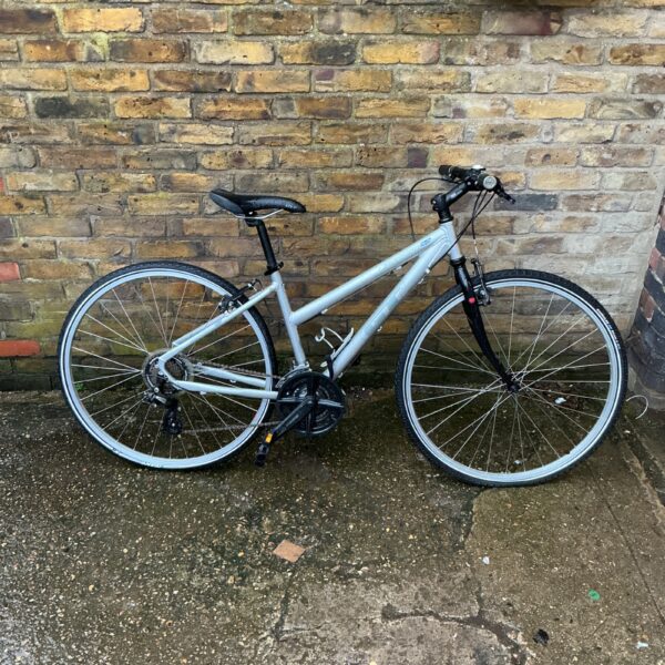 Silver GT Tranesco mountain bike for auction.