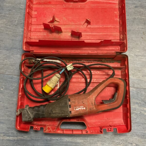 Hilty WSR 1400 reciprocating saw in red carrying case.