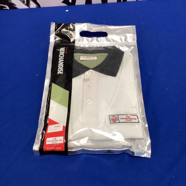 New size medium Honda Racing Team polo shirt in packaging.