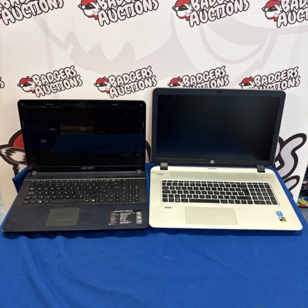 HP Protect Smart laptop and Advent laptop lot for sale.