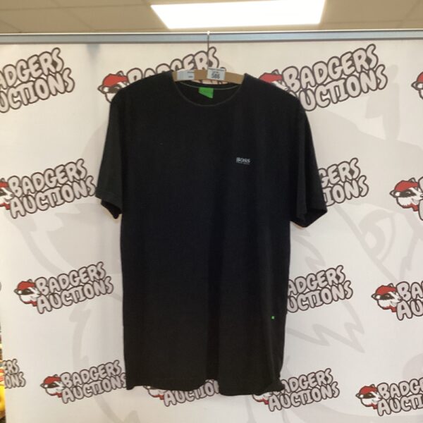 Black Hugo Boss t-shirt, designer casual wear.