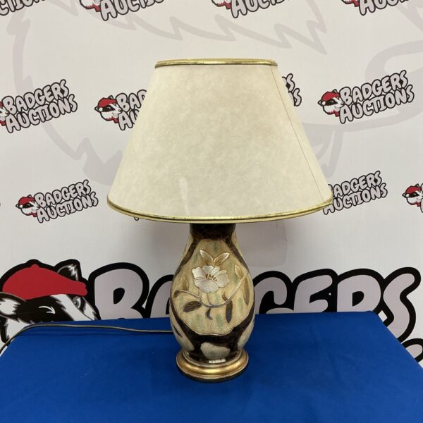 Gregory’s ltd ceramic table lamp with painted base with a floral vine pattern