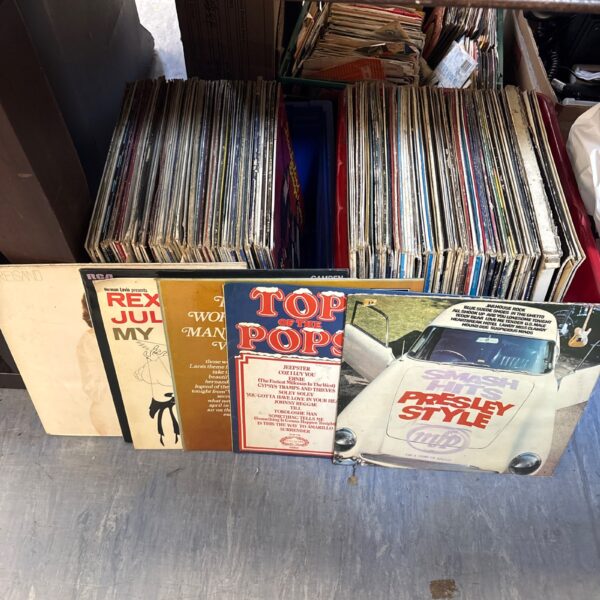 Two boxes of mixed 12 inch vinyl records