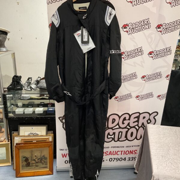New alpinestars race suit size 64 used for grand tour clarkson with bag