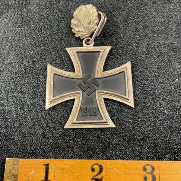 Front view of reproduction Iron Cross 1939 WWII German medal.